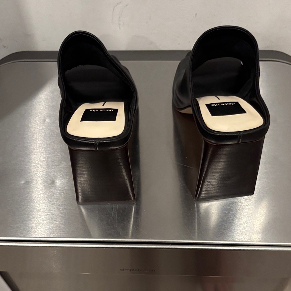 Dolce Vita Black Mules for Women leather sz 6 new - Picture 3 of 4